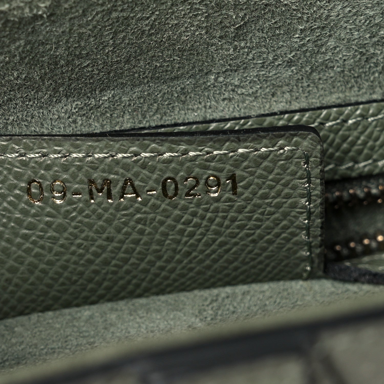 Christian Dior Grained Calfskin Saddle Bag Green 6 of 9