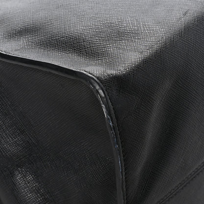 Prada Double Zip Saffiano Tote Black 9 of 10