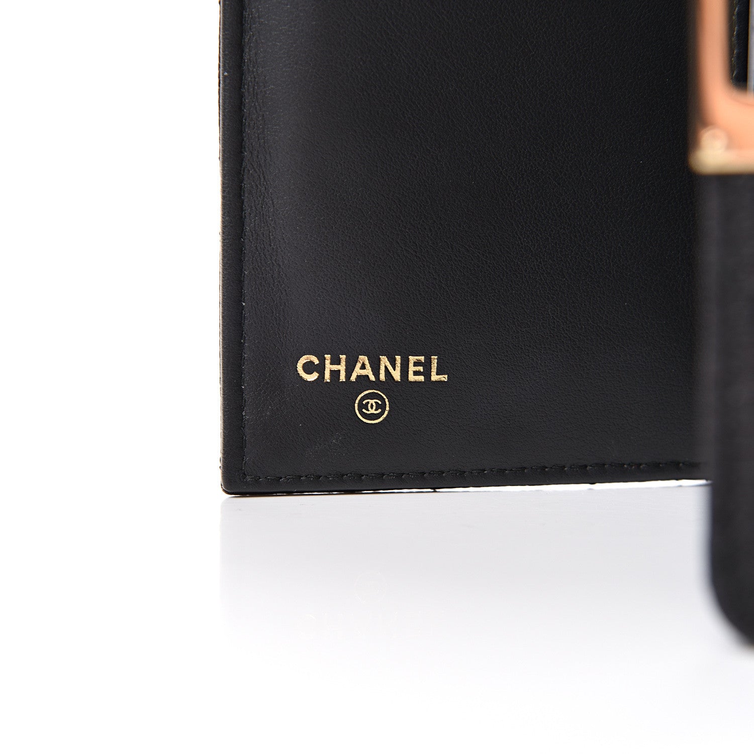 Chanel Caviar Quilted Small Golden Class Flap Wallet Black 5 of 10