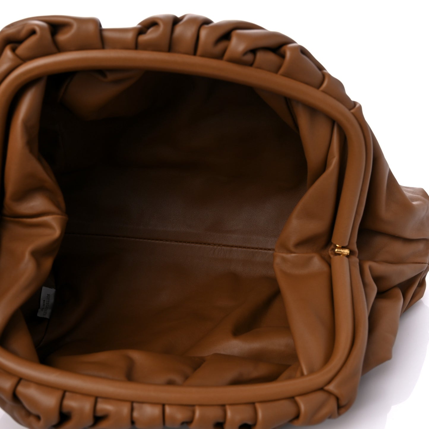 Smooth Butter Calf The Pouch Oversized Clutch Cammello
