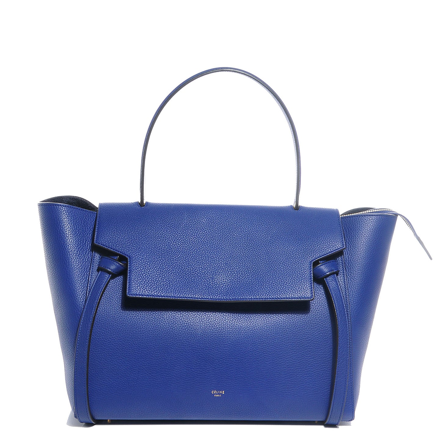 Drummed Calfskin Small Belt Bag Indigo
