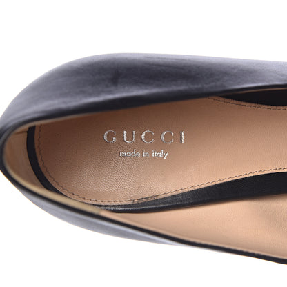 Gucci Malaga Kid Horsebit Peep Toe Pumps 39 Black 6 of 15
