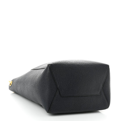 Celine Soft Grained Calfskin Small Sangle Bucket Bag Navy Blue 4 of 11