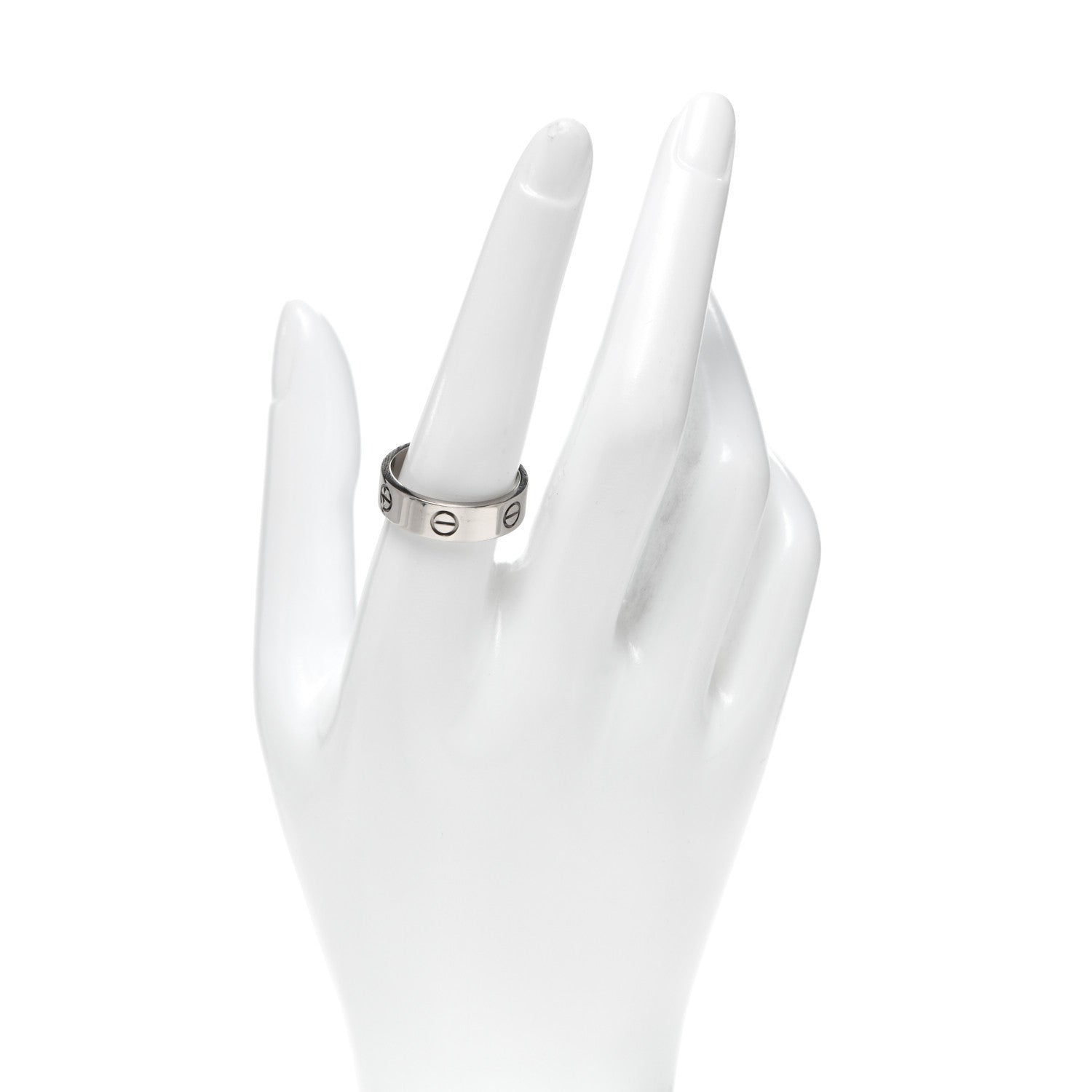Cartier 18K White Gold 6mm LOVE Ring 59 8.75 2 of 4