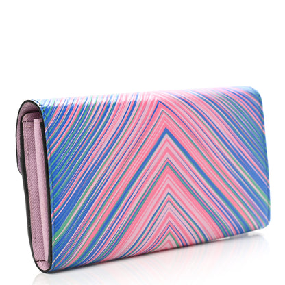 Louis Vuitton Epi Tropical Sarah Wallet Blue Rose 3 of 6