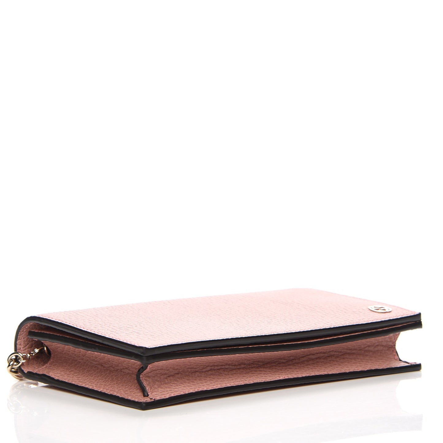 Dollar Calfskin Medium Betty Chain Wallet Soft Pink