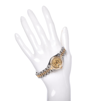 Rolex Stainless Steel 18K Yellow Gold Diamond 26mm Oyster Perpetual Datejust Watch Champagne Jubilee 179173 2 of 6