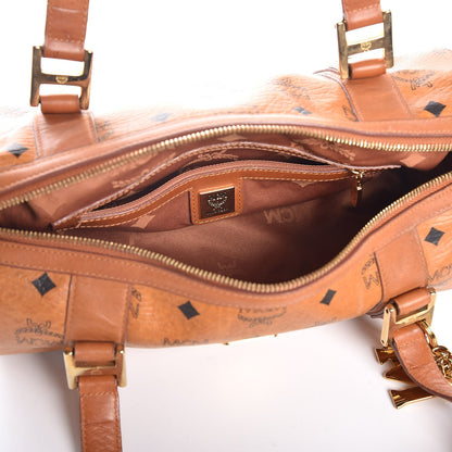 MCM Visetos Essential Barrel Bag Cognac 5 of 8