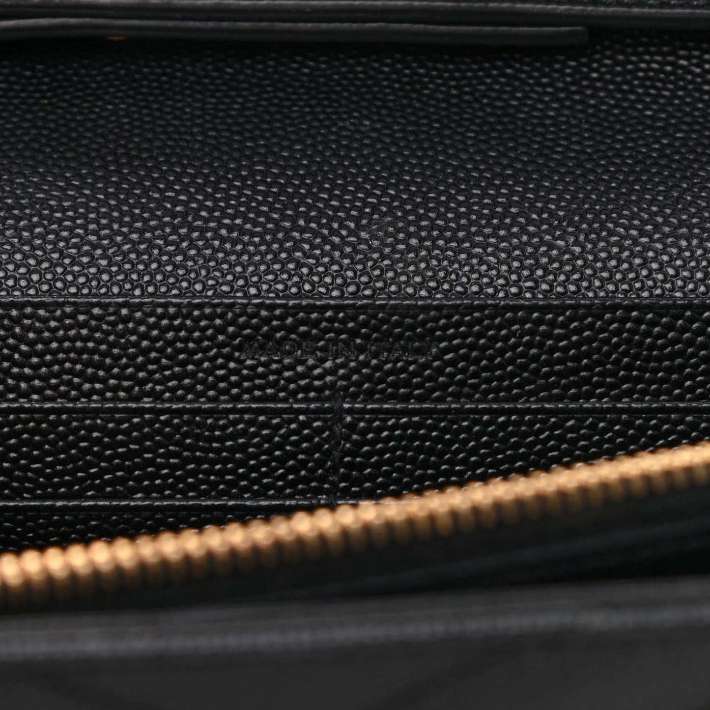 Grain De Poudre Matelasse Chevron Monogram Chain Wallet Black