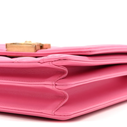 Chanel Calfskin Quilted North South Boy Flap Pink 10 of 15