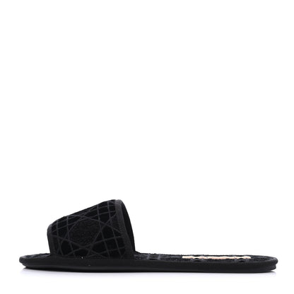 Christian Dior Velvet Cannage Chez Moi Sandal 36 Black 1 of 9