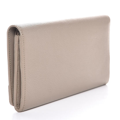 Balenciaga Chevre Gold Metallic Edge Hardware Money Wallet Gris Taupe 3 of 7