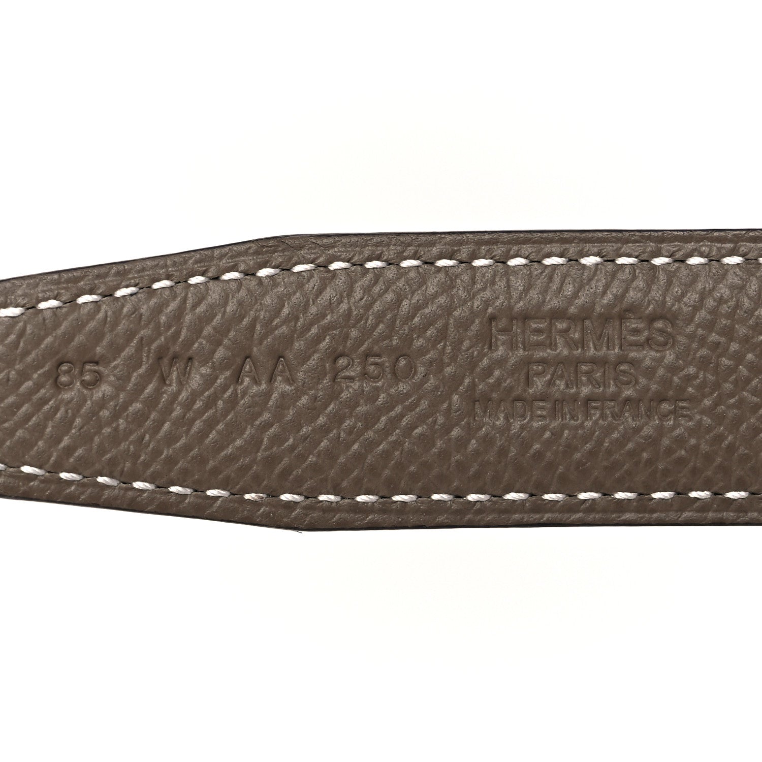 Hermes Swift Epsom 24mm Rivage Belt 85 Black Etoupe 5 of 6