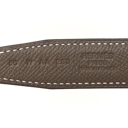 Hermes Swift Epsom 24mm Rivage Belt 85 Black Etoupe 5 of 6