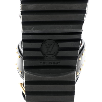 Louis Vuitton Calfskin Monogram Laureate Platform Sandals 38 Black 8 of 12