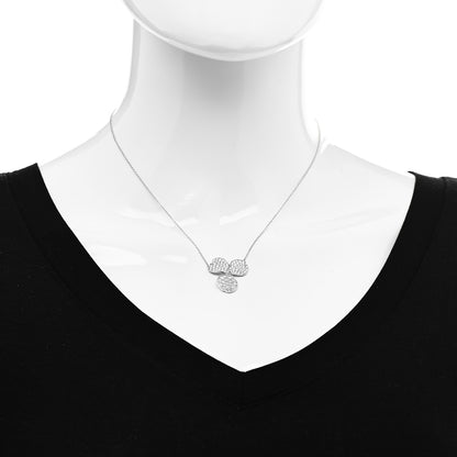 Tiffany Platinum Diamond Large Paper Flowers Pave Pendant Necklace 2 of 6