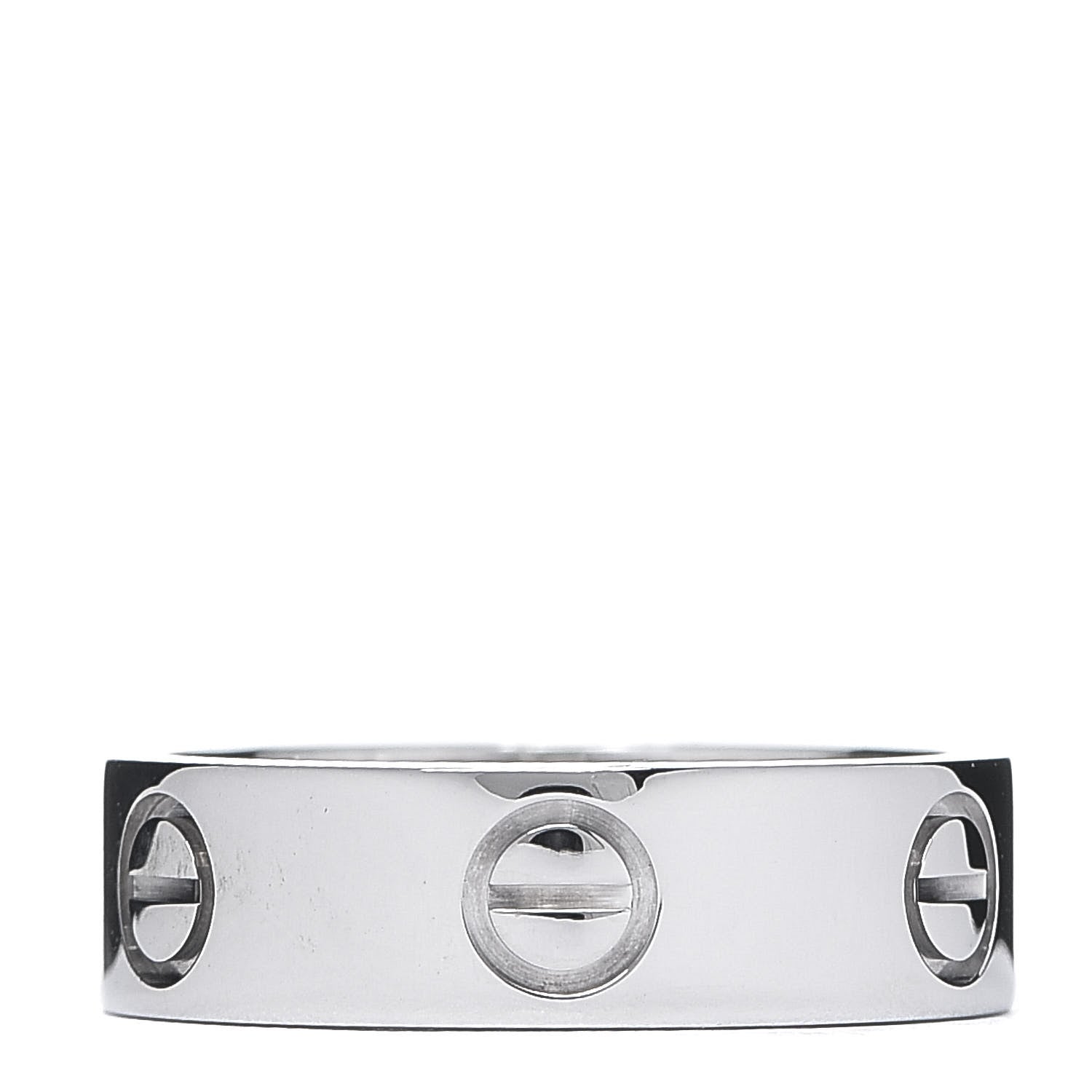 Cartier 18K White Gold 5.5mm LOVE Ring 52 6 1 of 5