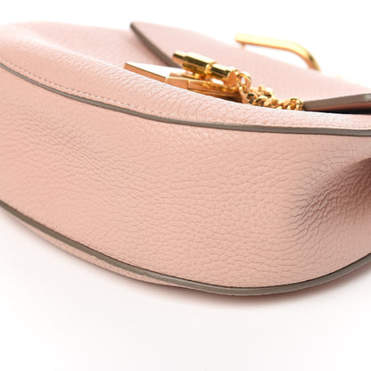 Chloe Grained Lambskin Mini Drew Shoulder Bag Cement Pink 7 of 8