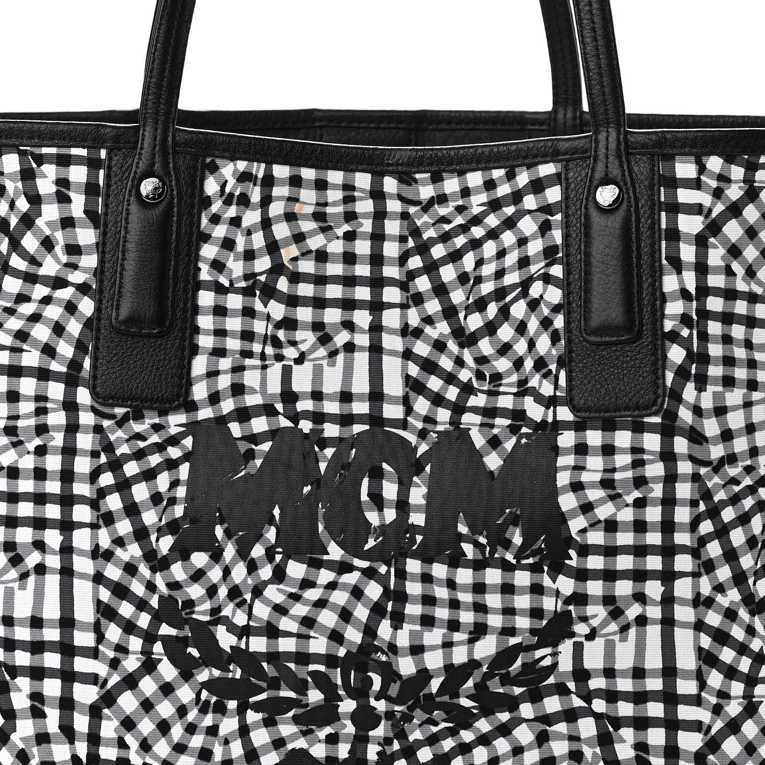 MCM Visetos Medium Liz Reversible Shopper Tote Black 13 of 18