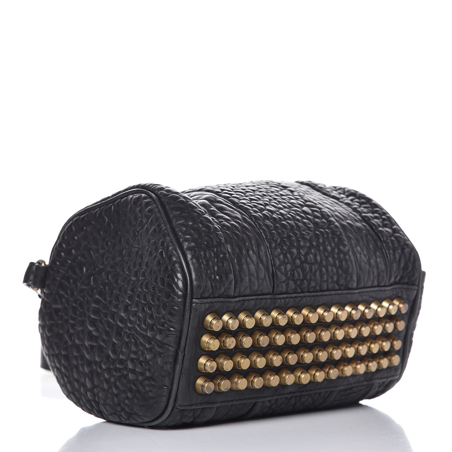 Alexander Wang Pebbled Lambskin Rockie Black Pale Gold Hardware 4 of 7