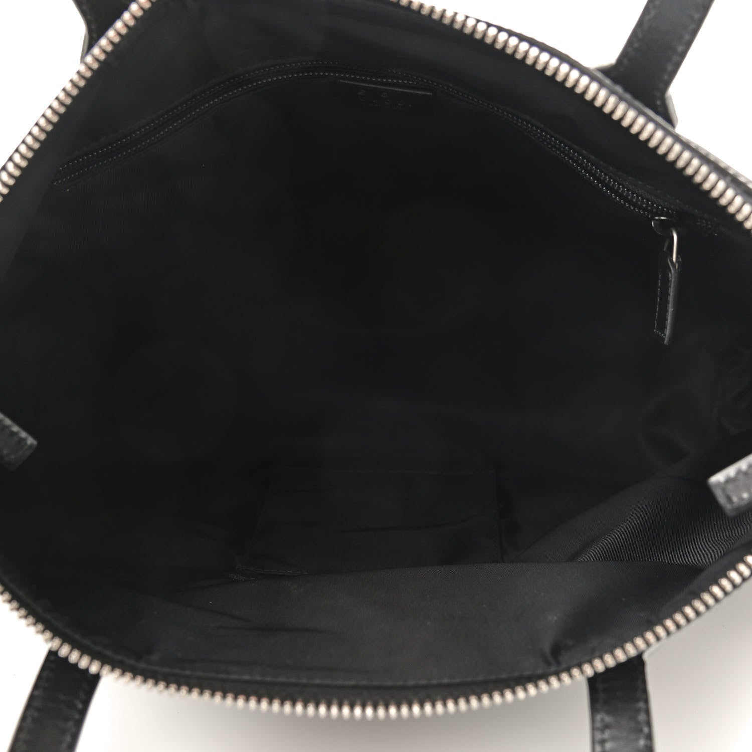 Gucci Nylon Web Top Handle Shoulder Bag Black 6 of 9