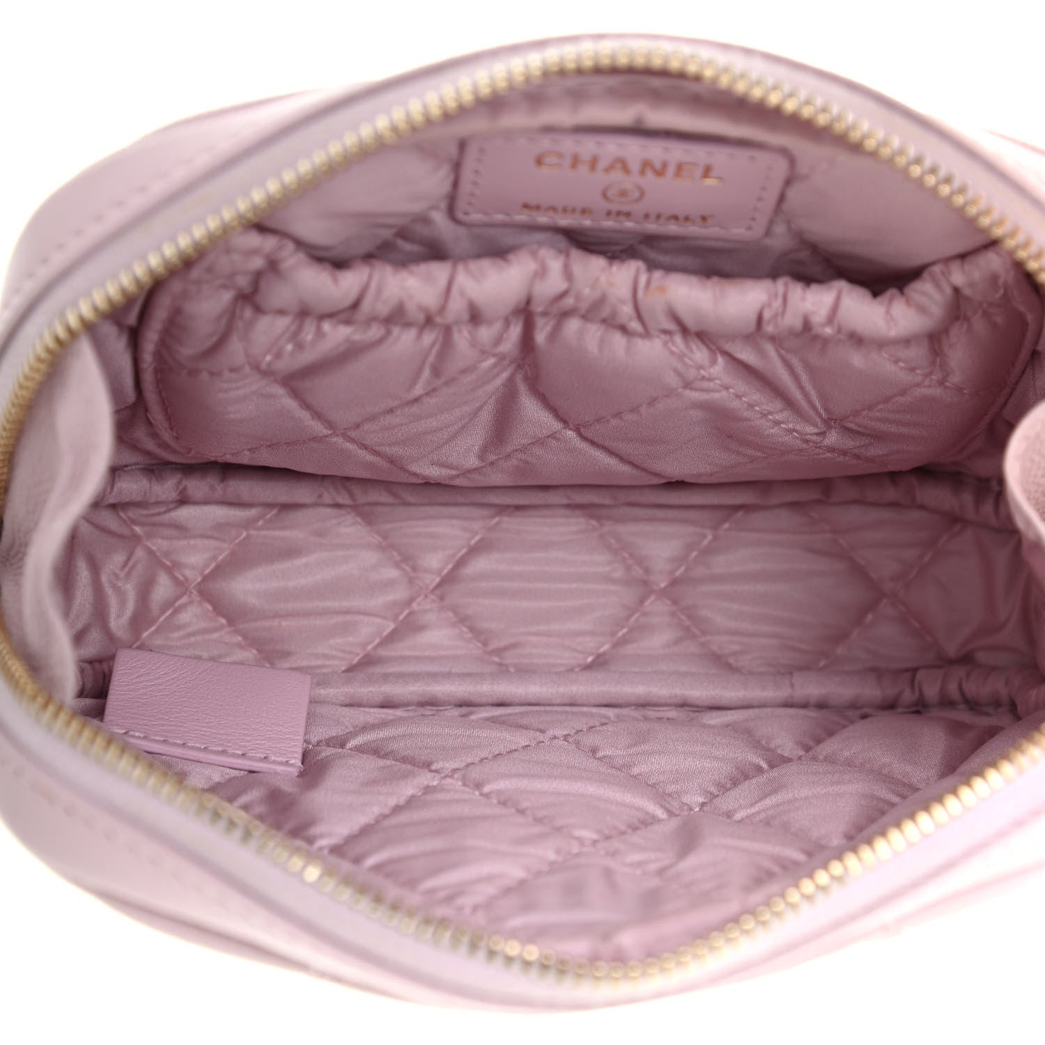 Chanel Caviar Quilted Small Curvy Pouch Cosmetic Case Light Pink 5 of 7