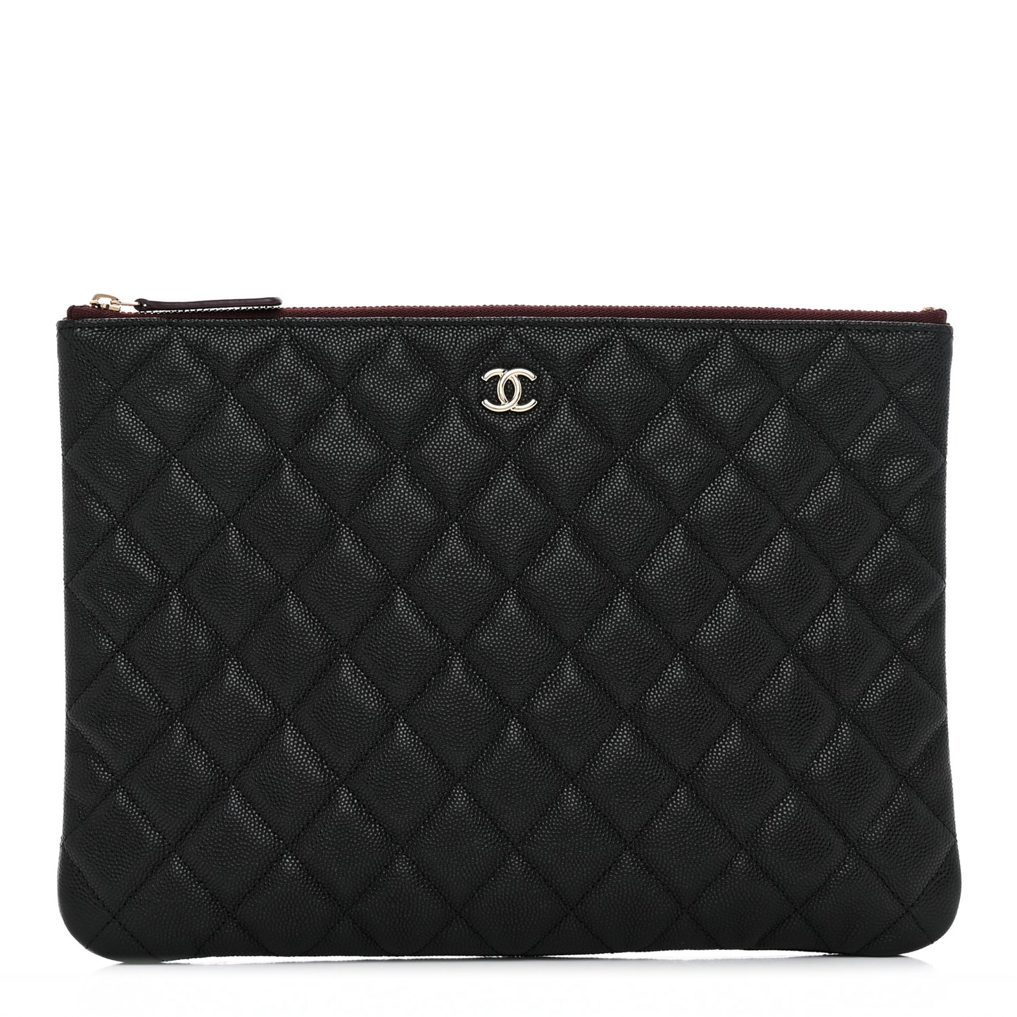 Caviar Quilted Medium Cosmetic Case Black