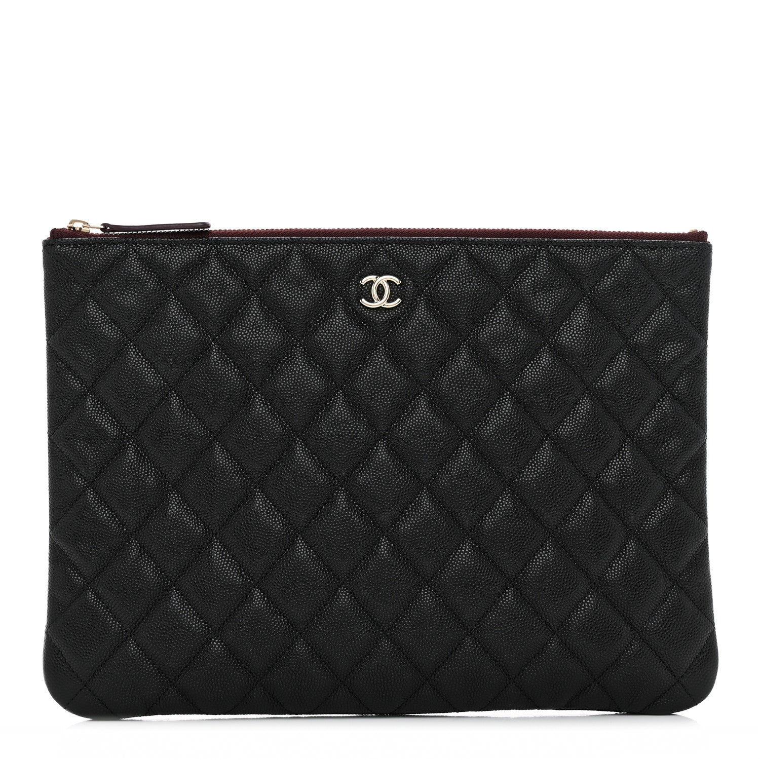 Chanel Caviar Quilted Medium Cosmetic Case Black 1 of 8