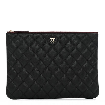 Chanel Caviar Quilted Medium Cosmetic Case Black 1 of 8