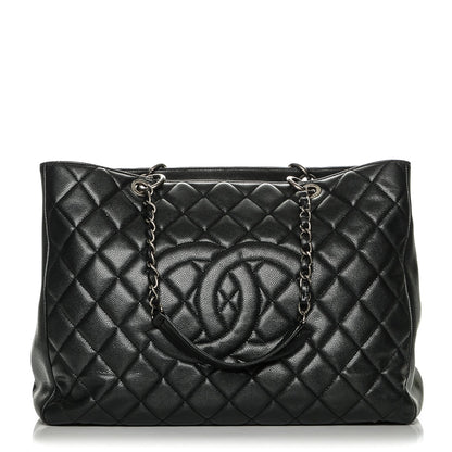 Chanel Caviar Quilted XXL Grand Shopping Tote GST Dark Grey 1 of 7