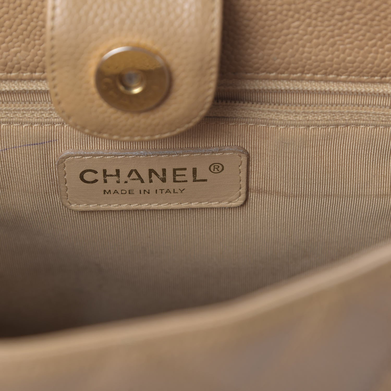 Chanel Caviar Quilted Petit Shopping Tote PST Dark Beige 11 of 18