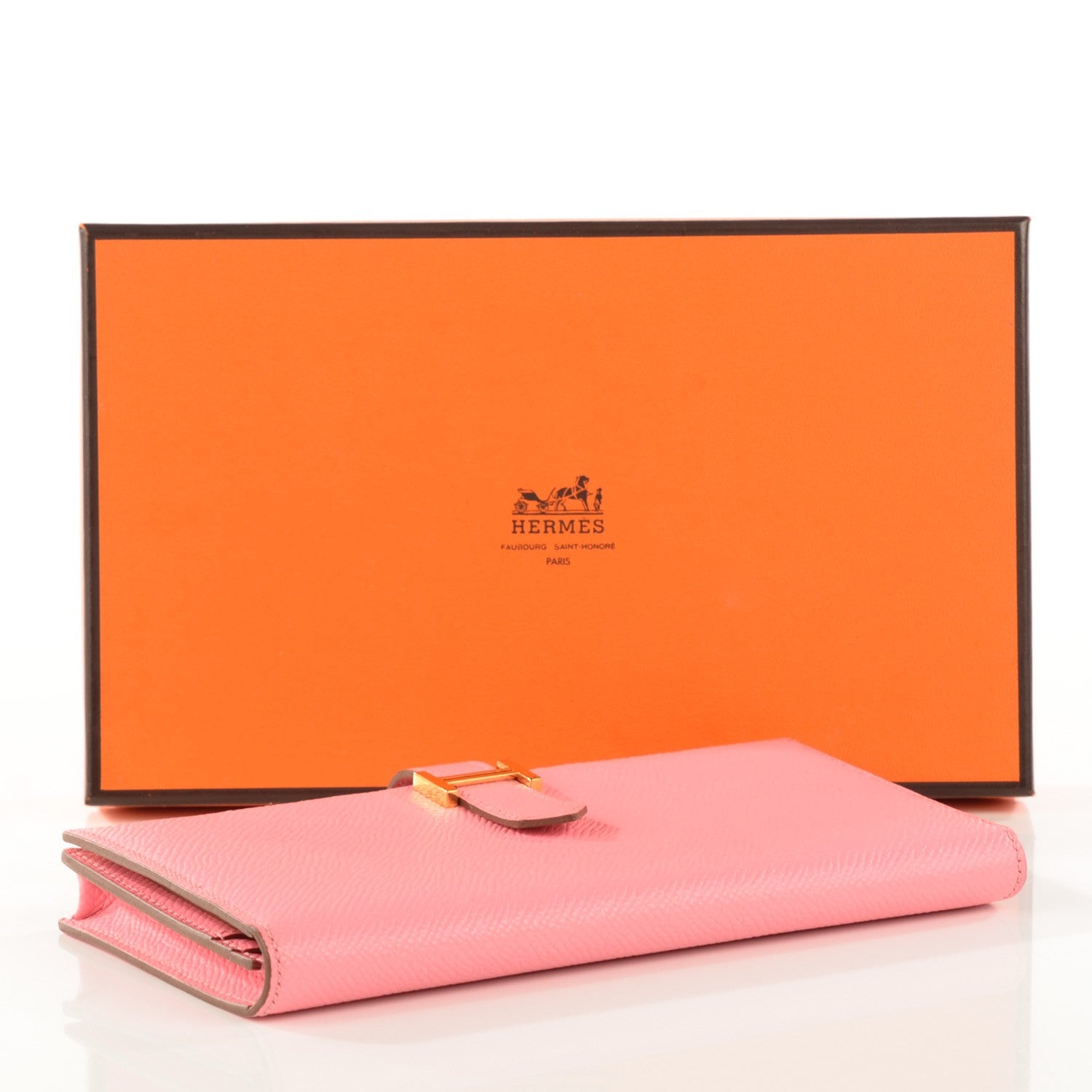 Hermes Epsom Bearn Gusset Wallet Rose Confetti 4 of 7