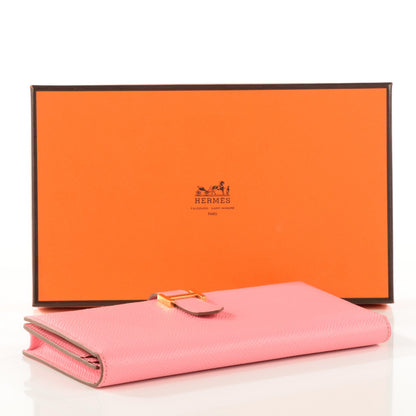 Hermes Epsom Bearn Gusset Wallet Rose Confetti 4 of 7