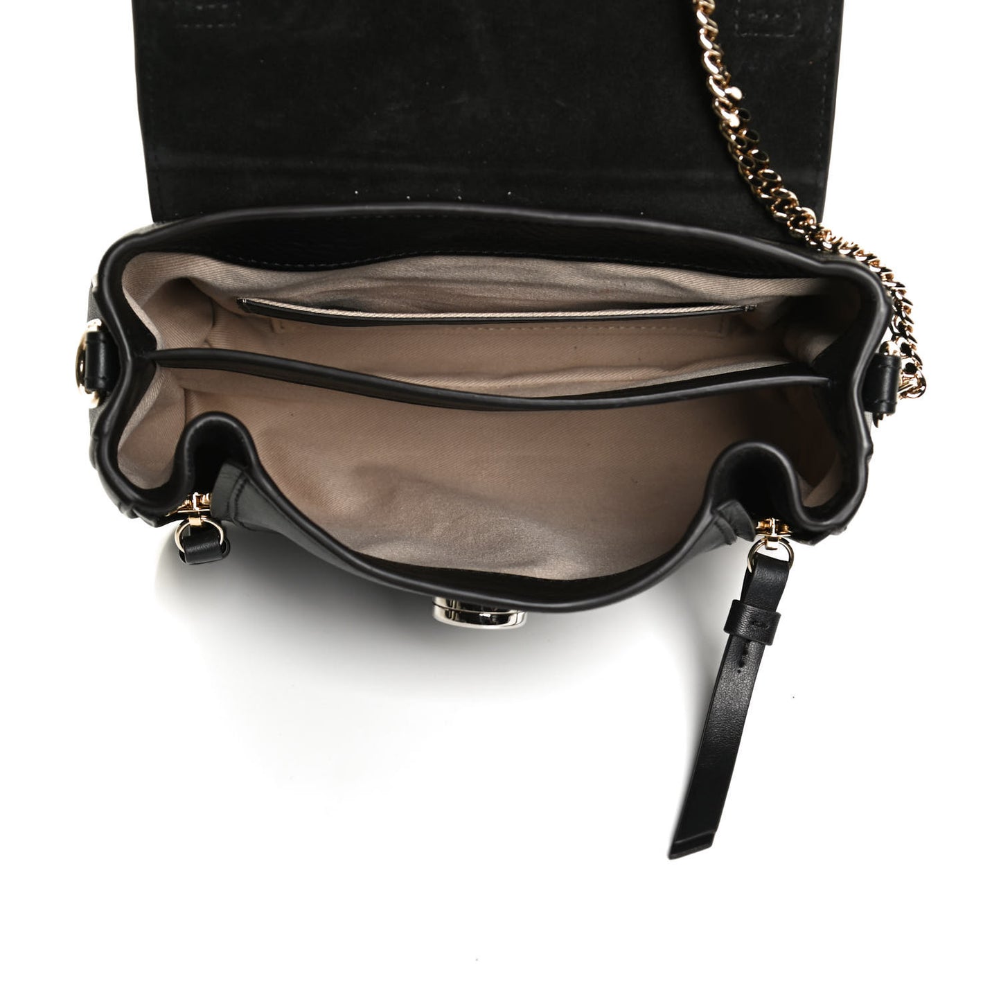Calfskin Mini Faye Day Shoulder Bag Black