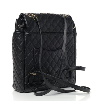 Chanel Lambskin Quilted Large Urban Spirit Backpack Black 2 of 7