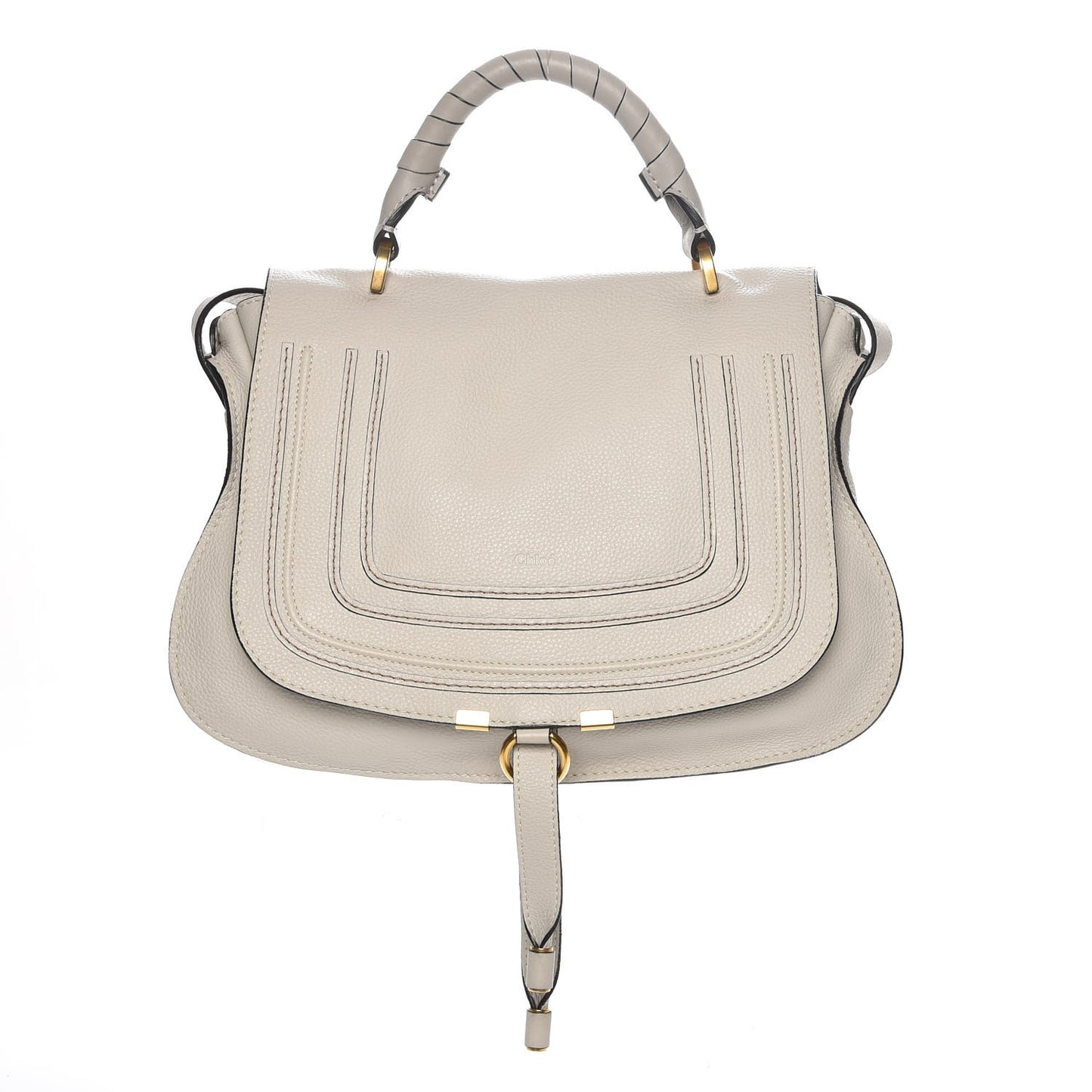 Calfskin Medium Marcie Top Handle Bag Dove