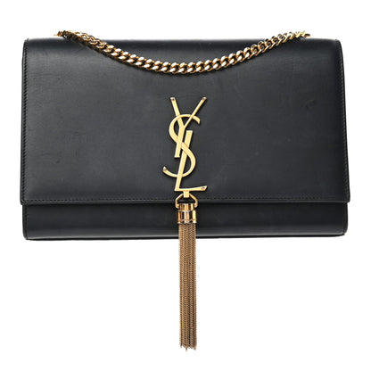 Saint Laurent Smooth Calfskin Medium Classic Monogram Kate Tassel Satchel Black 1 of 11