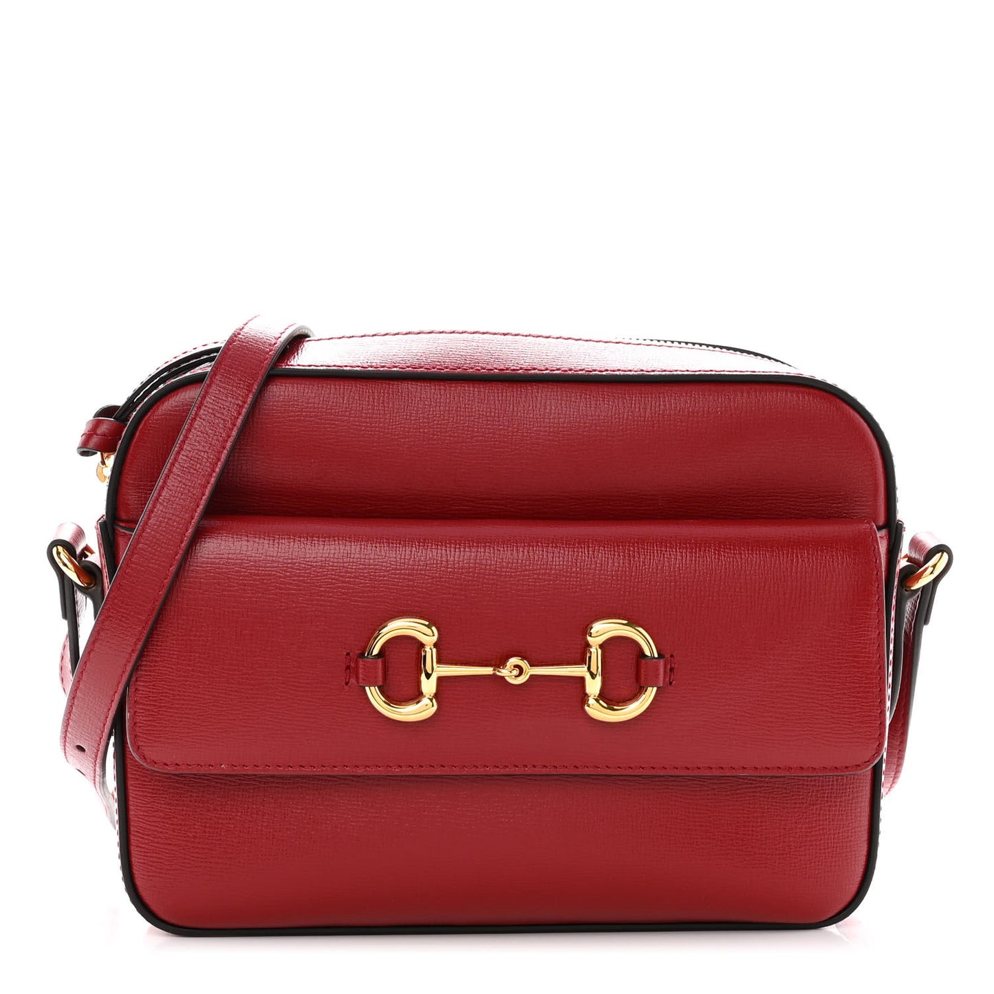Azalea Calfskin Small Horsebit 1955 Shoulder Bag New Cherry Red
