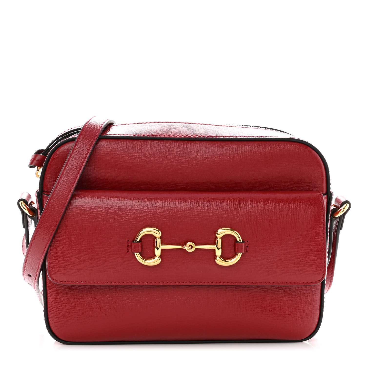 Gucci Azalea Calfskin Small Horsebit 1955 Shoulder Bag New Cherry Red 1 of 11