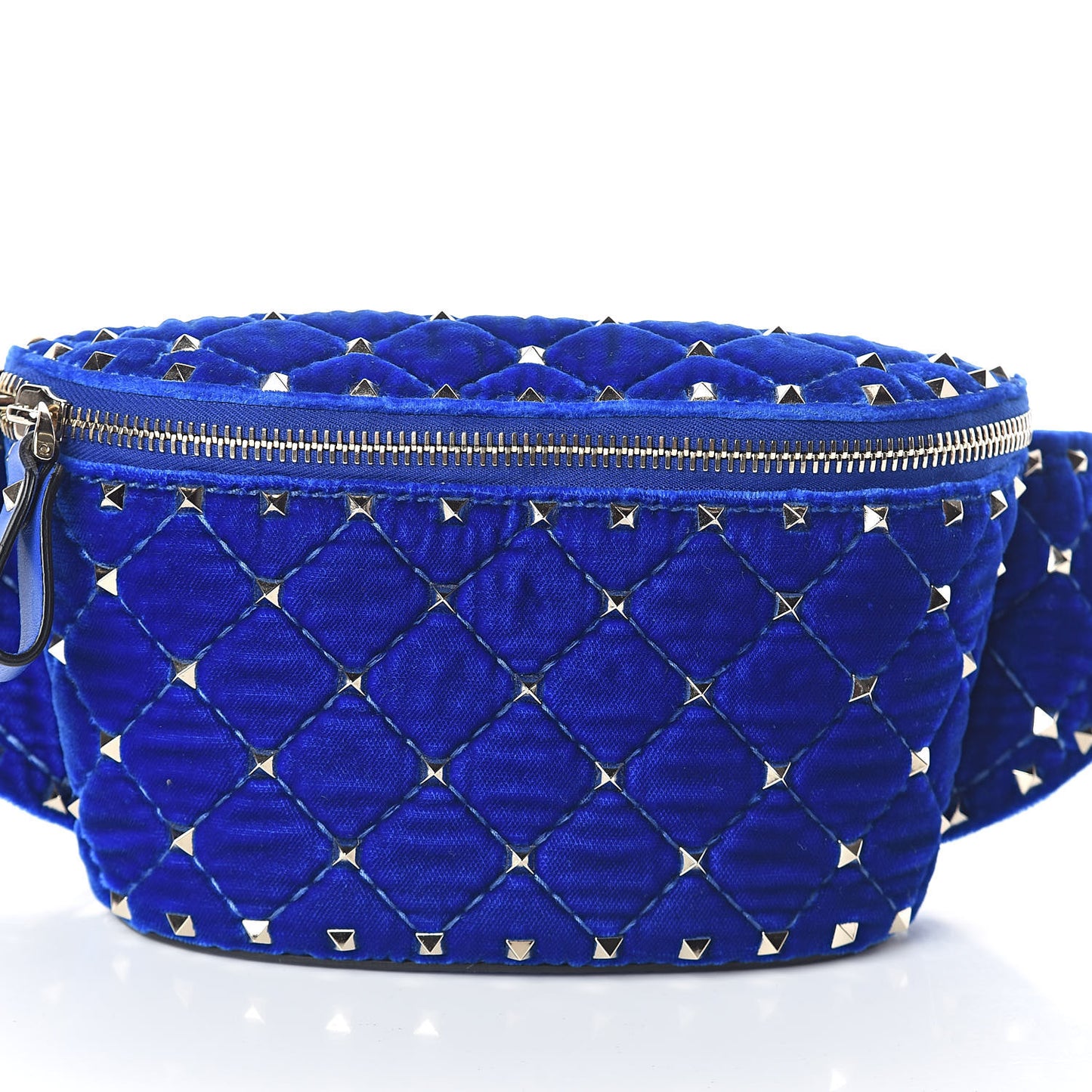 Velvet Rockstud Spike Belt Bag 75 Acid Blue