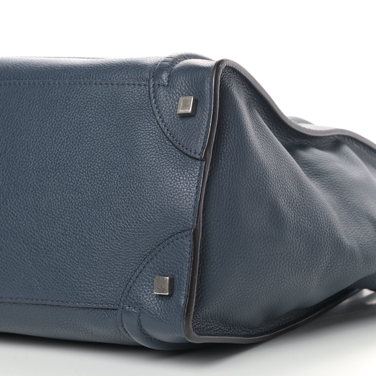 Celine Drummed Calfskin Mini Luggage Blue 7 of 11