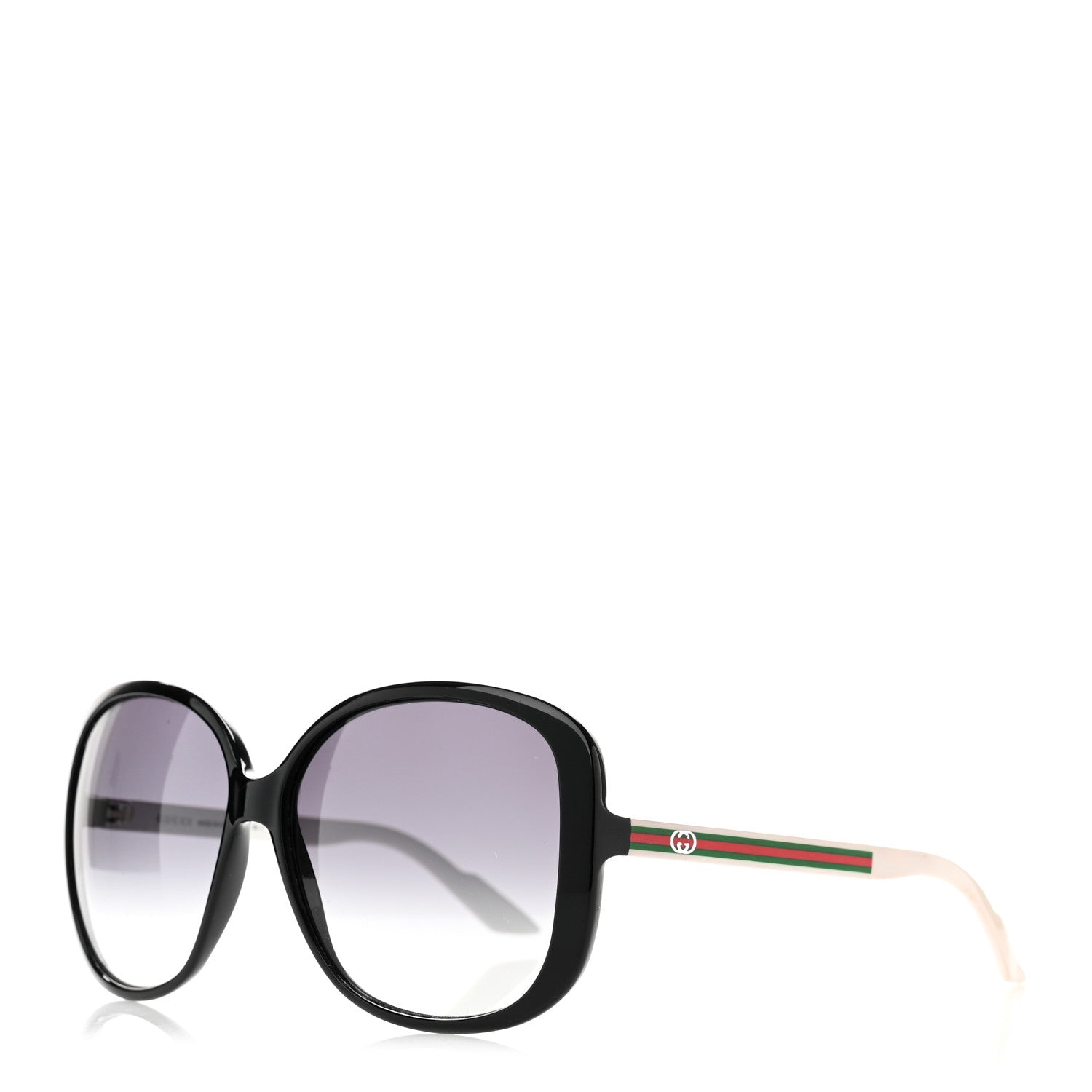 Gucci Oversized Web Sunglasses GG3157/S Black White 1 of 7