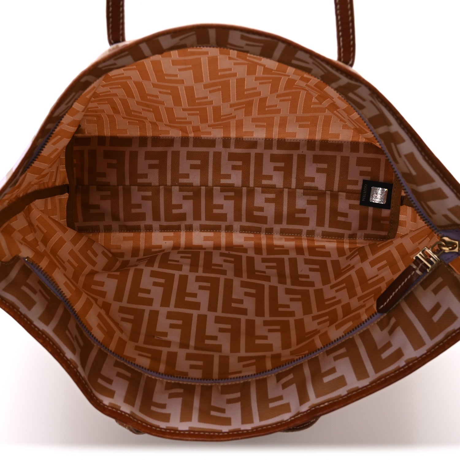Fendi Zucca Roll Tote Beige Brown 5 of 10