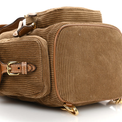 Miu Miu Corduroy Soft Mini Backpack Cannella 8 of 9