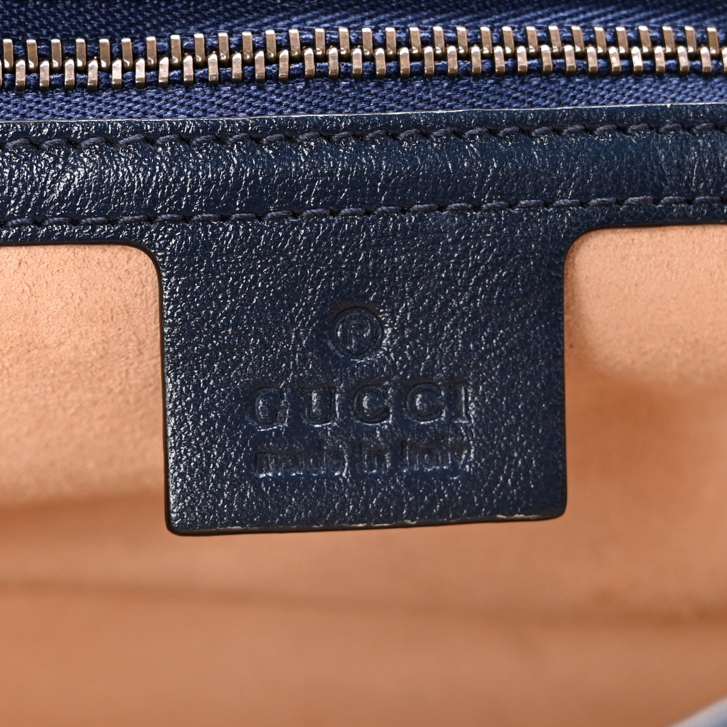 Vintage Effect Calfskin Matelasse Diagonal Small Torchon GG Marmont Shoulder Bag Mystic White Blue Agata