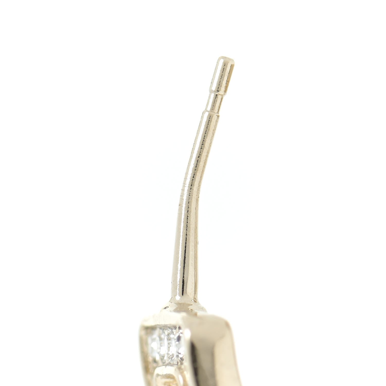Chanel Metal Crystal Bow-tiful CC Hoop Earrings Gold 4 of 6