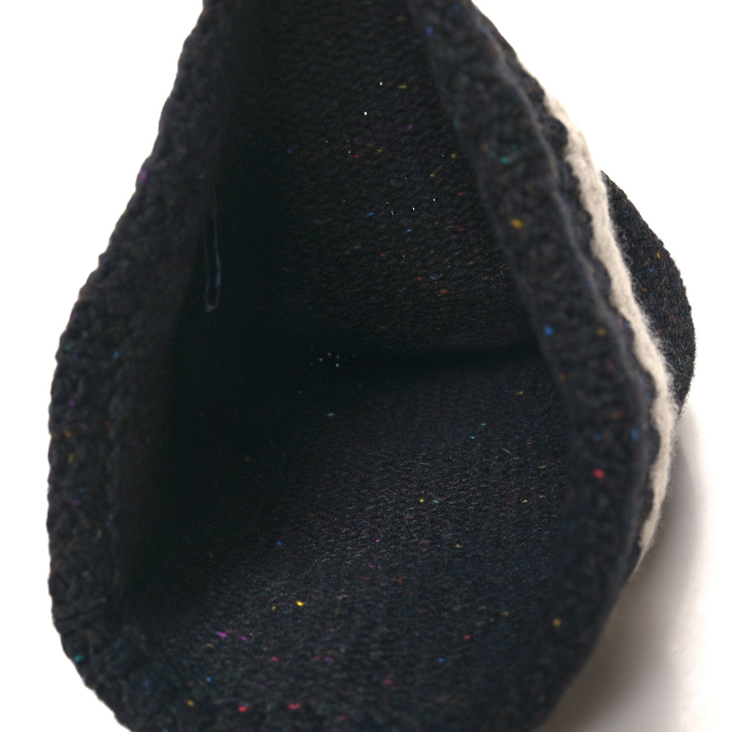 Chanel Cashmere Silk CC Beanie Hat Black Ecru 4 of 5