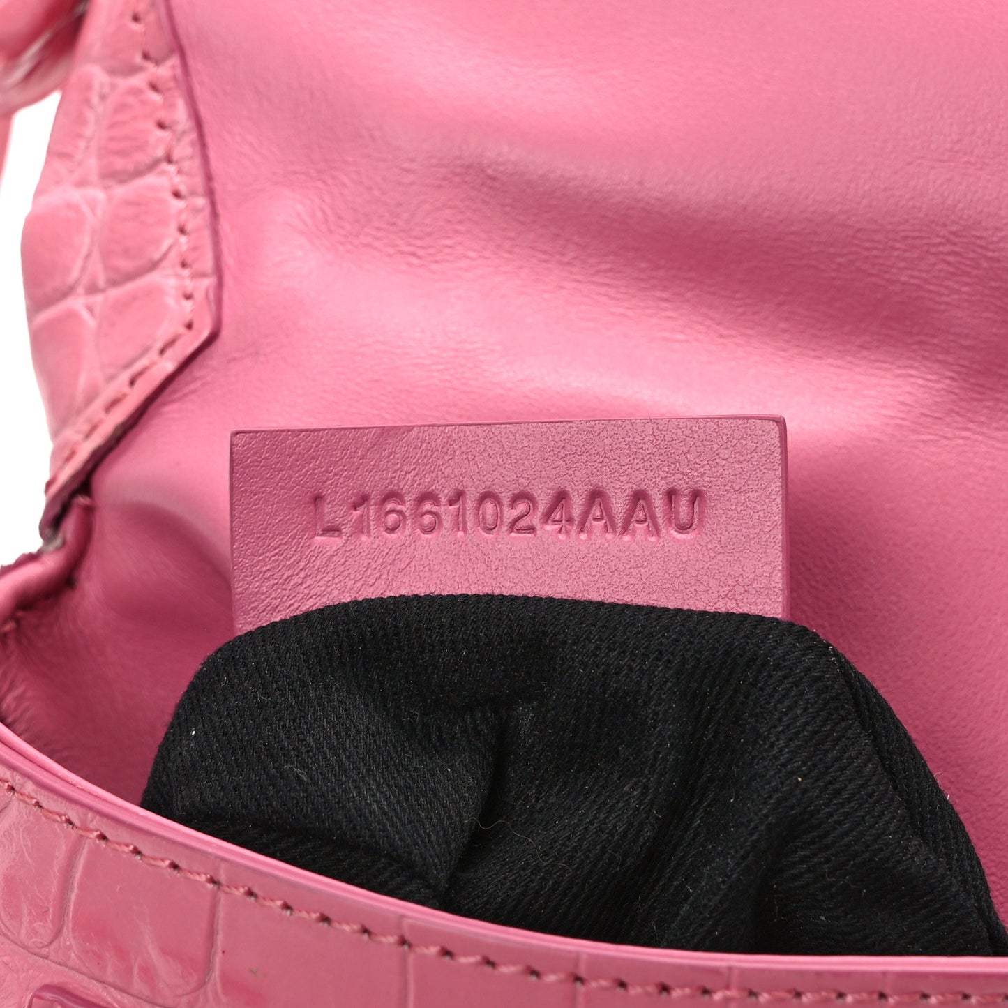 Calfskin Croc-Embossed Mini Jennifer Pink