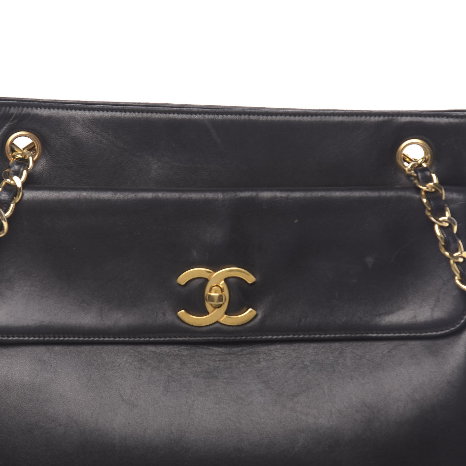 Chanel Lambskin CC Shoulder Bag Black 10 of 24
