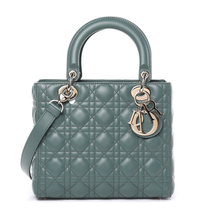 Christian Dior Lambskin Cannage Medium Lady Dior Storm Blue 1 of 9
